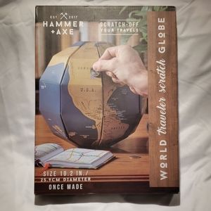 Hammer + Ax World Traveler scratch-off 3D globe